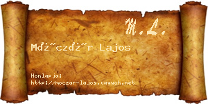 Móczár Lajos névjegykártya
